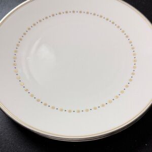 kate spade White Plate with Gold Dots